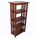 Mission Style Cherry Wood Bookcase 48 Tall 4 Shelves - Bolton Furniture Thumbnail - 1