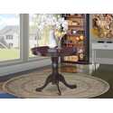 East West Furniture Round Pedestal Dining Table - 36 Inch Oak Finish Thumbnail - 1
