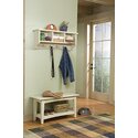 Shaker Cottage Storage Coat Hook with Bench Set, Sand Thumbnail - 1
