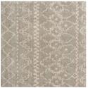 Grey/Ivory Shag Area Rug 6x7 Square Polypropylene Power Loomed - Safavieh Thumbnail - 1