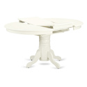 White Linen Kitchen Table & Chairs Set Cherry Wood Seat Thumbnail - 1