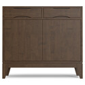 Simpli Home Harper SOLID HARDWOOD 40 inch Wide Mid Century Modern Entryway Storage Cabinet in Walnut Brown Thumbnail - 1