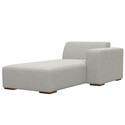 Simpli Home Rex Right Chaise Sofa Module in Tightly Woven Performance Fabric Thumbnail - 1
