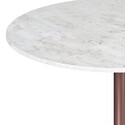 Simpli Home Osborne 36 inch Wide Genuine Marble and Iron Contemporary Dining Table in White/Antique Copper Thumbnail - 1