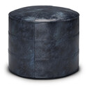Simpli Home Connor Boho Pouf In Genuine Leather Thumbnail - 1