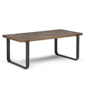 Distressed Java Brown Wood Coffee Table Industrial Rustic Style - CCT Global Sourcing Thumbnail - 1