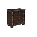 New Classic Furniture Royal Classics Maximus 3 Drawer Nightstand-Madeira Brown Thumbnail - 1