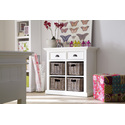 White Mahogany MDF Rattan Storage Buffet Furniture Set - Novasolo Furniture Thumbnail - 1