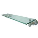 Heritage Glass Shelf with Brass Frame and Decorative Accents - Kingston Brass Thumbnail - 1