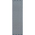 Navy Blue Contemporary Indoor & Outdoor Area Rug 2'3x7'6 Runner Thumbnail - 1