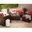 Thy-Hom Rio 5 Piece All-Weather Wicker Conversation set with Storage and Ottoman Thumbnail - 1