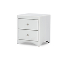 Baxton Studio Dorian Upholstered Modern Nightstand Thumbnail - 1