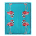 Wildlife Polyester Throw Blanket Pink Blue Plush Home Decor - Betsy Drake Interiors Thumbnail - 1