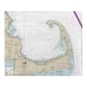 Cape Cod Bay Nautical Fleece Throw Blanket 50x60 - Betsy Drake Interiors Thumbnail - 1