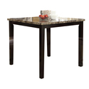 BenJara Spacious Wooden Counter High Table Faux Marble Top Brown Thumbnail - 1