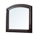BenJara Wooden Mirror with Raised Frame and Molded Details, Brown Thumbnail - 1