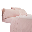 Benjara Minka 6 Piece Full Bed Sheet Set, Soft Antimicrobial Microfiber, Pink Thumbnail - 1