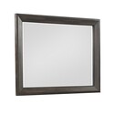 BenJara Laji 39 x 50 Dresser Mirror, Modern Style, Rich Walnut Brown Wood Thumbnail - 1