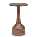 BenJara Accent Table, Solid Wood Turned Design, 14 Inch, Medium Brown Finish Thumbnail - 1