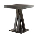 BenJara Contemporary Style Wooden Bar Table, Brown Thumbnail - 1