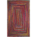 Braided Polypropylene Rug 4x6 Red - Safavieh Thumbnail - 1