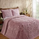 100% Cotton Chenille Tufted Medallion Bedspread Pink - Better Trends Thumbnail - 1