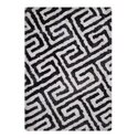 Graphite/Ivory Shag Rug 3'L x 2'W CShape Accent Design Thumbnail - 1