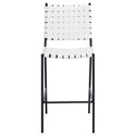 Safavieh Bahari Woven Counter Stool Furn Barstool, White / Black, 1' X 1', Square Thumbnail - 1