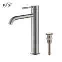 Kibi Circular Single Handle Bathroom Vessel Sink Faucet with Pop Up Drain Thumbnail - 1