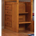 American Furniture Classics Model 2114-TFH, Solid Pine Mission Staircase Twin over Full with Seven Drawers in Honey Thumbnail - 1