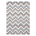 Contemporary Rug - Cambridge Wool Pile -Ivory/Blue Style-A Thumbnail - 1