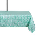 DII Aqua Diamond Outdoor Tablecloth With Zipper 60x120 Thumbnail - 1