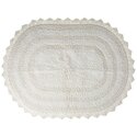 White Cotton Oval Bath Mat 21x34 Inches - Design Imports Thumbnail - 1