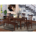 Kitchen Table Set - Dining Table & 4 Chairs with Bench Thumbnail - 1