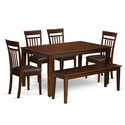 Modern 5 Piece Dining Set - Table & 4 Chairs + Bench Thumbnail - 1