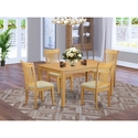 5 Piece Dinette Set - Dining Table & 4 Linen Chairs Thumbnail - 1