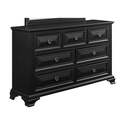 7 Drawers Wooden Black Dresser, by Global Furniture USA Carter. Thumbnail - 1