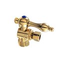 Vintage Brass Angle Stop Valve 3/8 IPS x 1/4 Turn Ball Valve - Kingston Brass Thumbnail - 1
