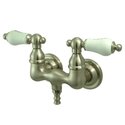 Wall Mount Clawfoot Tub Filler Faucet Brushed Nickel 7GPM - Kingston Brass Thumbnail - 1