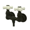 Vintage Style Wall Mount Clawfoot Tub Faucet Oil Rubbed Bronze 2 - Handle Brass - Kingston Brass Thumbnail - 1