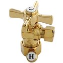 Kingston Brass Millennium 5/8" OD Compression X 3/8" OD Compression Angle Valve, Polished Brass Thumbnail - 1