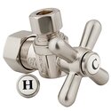 Angle Stop Valve Satin Nickel Brass Compression Fittings - Kingston Brass Thumbnail - 1