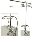 Clawfoot Tub Faucet Package - Polished Chrome Cross Handles - Kingston Brass Thumbnail - 1
