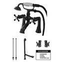 Oil Rubbed Bronze Deck Mount Clawfoot Tub Faucet Package - Kingston Brass Thumbnail - 1
