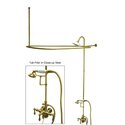 Vintage Brass Clawfoot Tub Faucet Package with Lever Handles & Supply Lines - Kingston Brass Thumbnail - 1