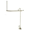 Kingston Brass Vintage Wall Mount Gooseneck Clawfoot Tub Faucet Package, Satin Nickel Thumbnail - 1