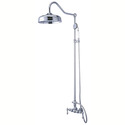 Polished Chrome Shower Faucet Combo with Dual Shower Heads - Kingston Brass Thumbnail - 1