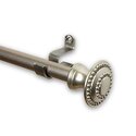 Satin Nickel Cafe Rod Amulet 7/16 for Bathroom Shelves 28 - 48 inches - Rod Desyne Thumbnail - 1
