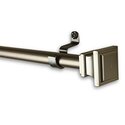 7/16 Inch Cafe Rod, Satin Nickel Finish, 28 - 48 inch Length - Rod Desyne Thumbnail - 1