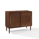 Mid Century Media Console Storage for Vinyl Records and Turntable ACORN Finish - Crosley Thumbnail - 1